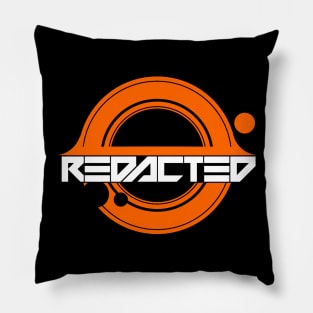 Redacted Logo White Pillow