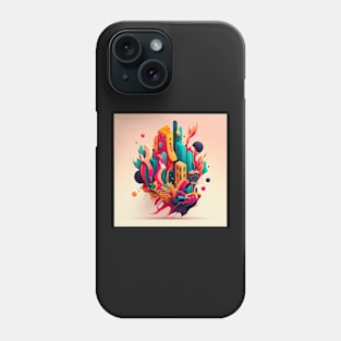 Abstract Drawing Illustration Buildings Colorful Phone Case