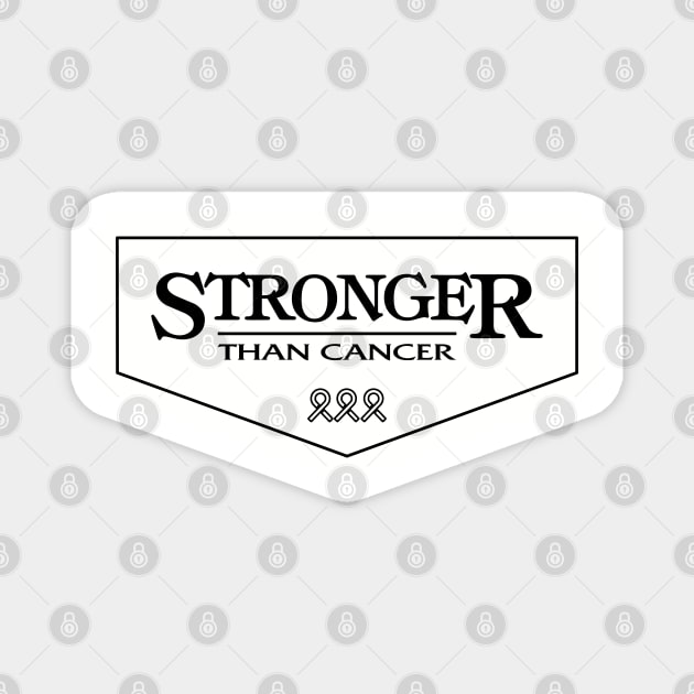 brain cancer Awareness gray ribbon  Stronger Than Cancer Magnet by Shaderepublic