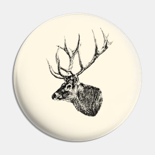 Deer portrait Pin