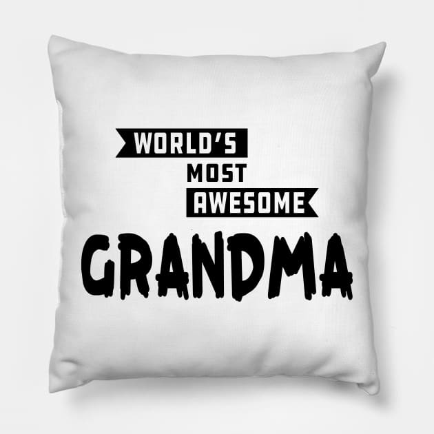 Grandma - World's Most Awesome Grandma Pillow by KC Happy Shop