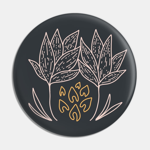 Botanical doodle Pin by Bioshart