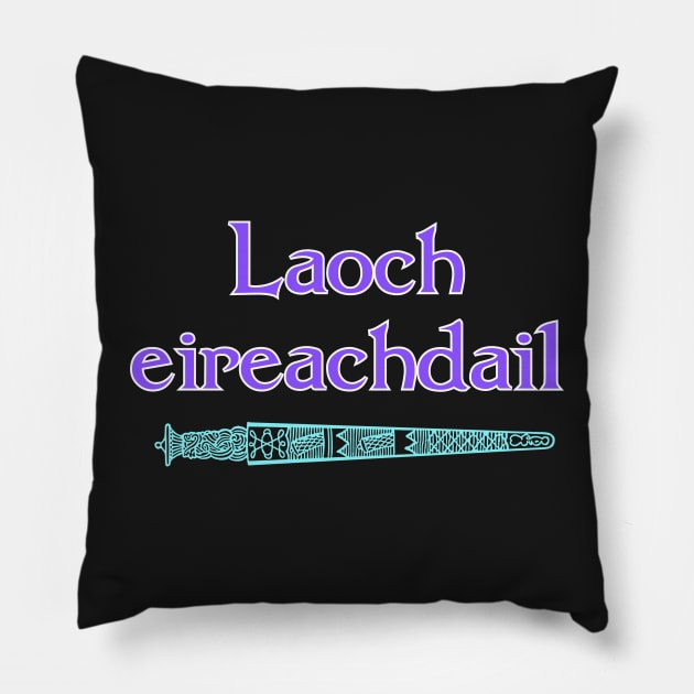 Gaelic Beautiful Warrior - Laoch eireachdail Pillow by onepony