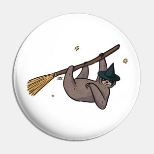 Sloth Witch Pin