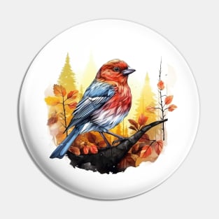 Finch Bird Pin