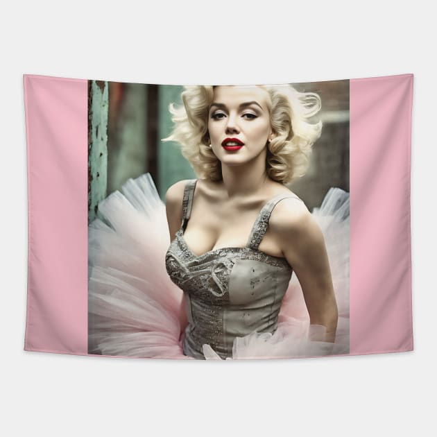 Urban Grunge Marilyn Tapestry by PurplePeacock