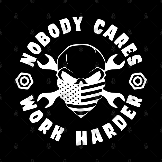 Nobody Cares Skull Flag by Lifeline/BoneheadZ Apparel