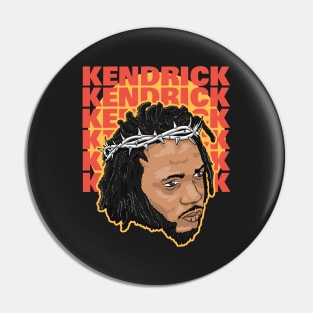 Kendrick Lamar Head Cartoon Style Pin