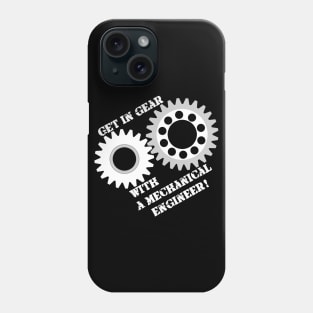 Get In Gear White Text Phone Case