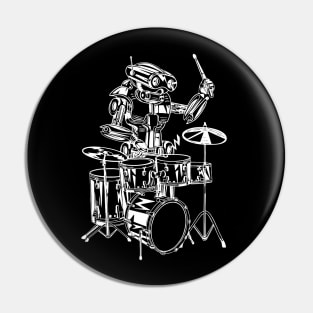 SEEMBO Robot Playing Drums Drummer Drumming Musician Band Pin