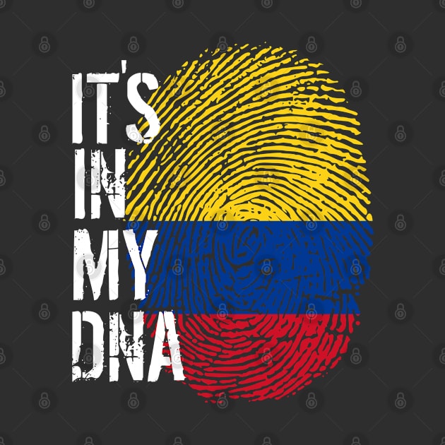 Colombia Flag Fingerprint My Story DNA Colombian by Your Culture & Merch