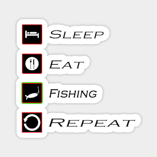 Sleep Eat Fishing Repeat Shirt Magnet