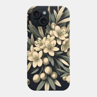 Olive Floral Illustration Phone Case