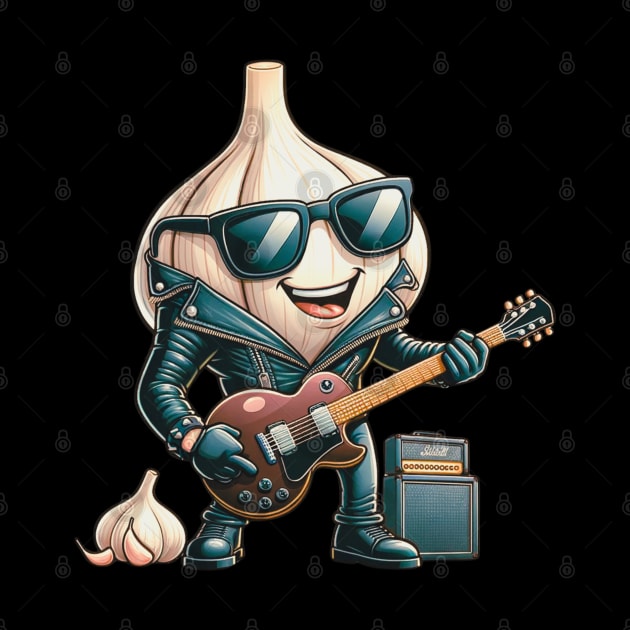 Rock 'n' Roll Garlic - The Flavorful Music Icon by vk09design