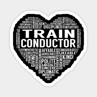 Train Conductor Heart Magnet