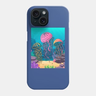 Colorful Luminous Jellyfish Sea Animals Phone Case