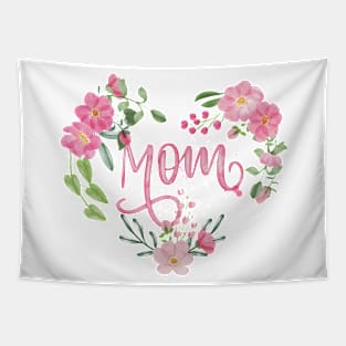 Mom floral heart Tapestry