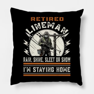 Retired Lineman Pillow