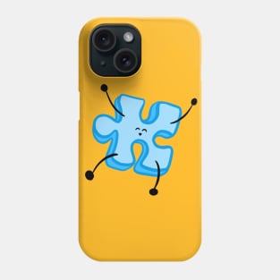 Little Blue Jigsaw Puzzle Piece Character Phone Case