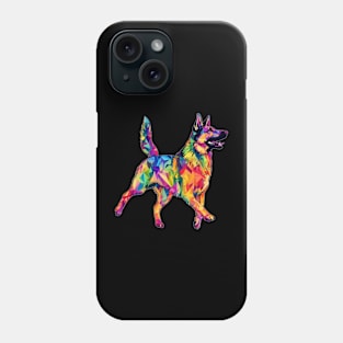 Arty German Shepherd Circus Dog Phone Case