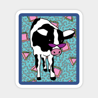 Funny Cow With Sunglasses Muh Magnet