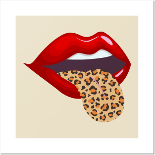 Kiss Leopard Lips Bad and Boujee LV Lips Print Leopard Lips