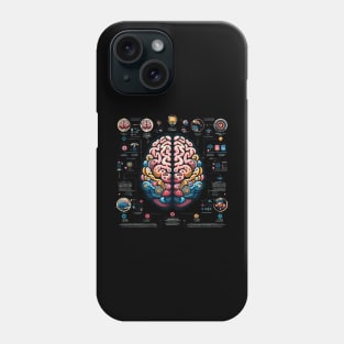 Brain Function Infographic Phone Case