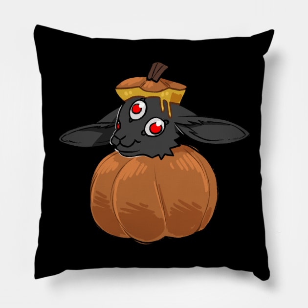 Halloween Triclops Rabbit Pillow by owlapin