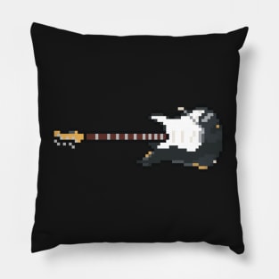 Pixel Lefty Black Strat Guitar Pillow