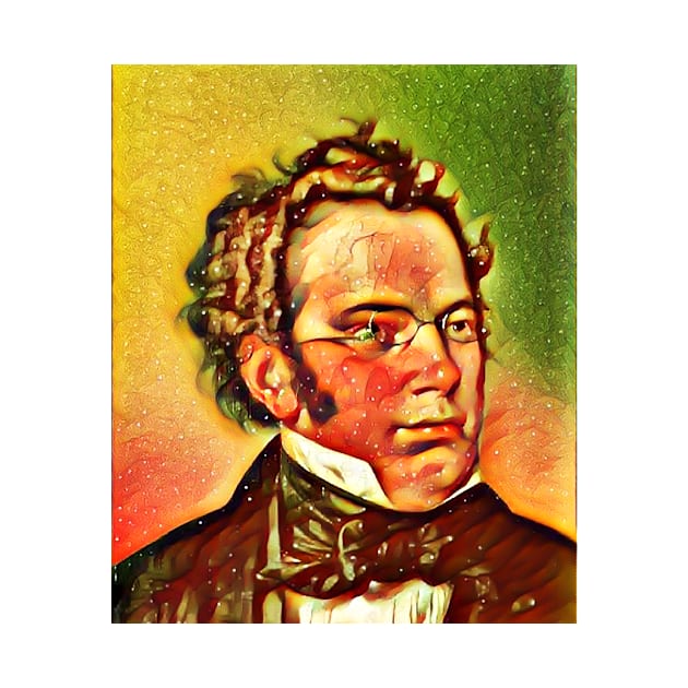 Franz Schubert Snow Portrait | Franz Schubert Artwork 14 by JustLit
