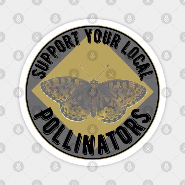 Support Butterfly Pollinators Magnet by Caring is Cool