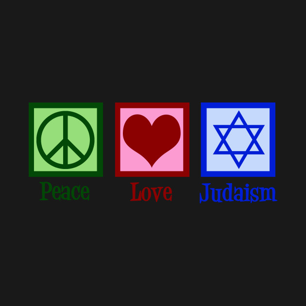 Disover Peace Love Judaism - Judaism - T-Shirt