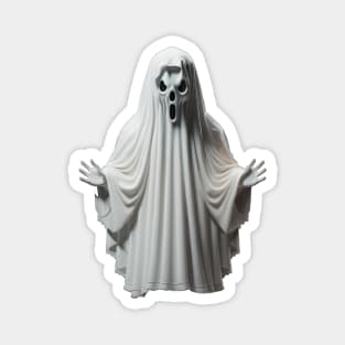 White spooky ghost Magnet