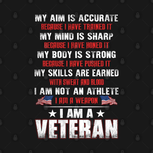 Because I Am A Veteran T Shirt, Veteran Shirts, Gifts Ideas For Veteran Day by DaseShop