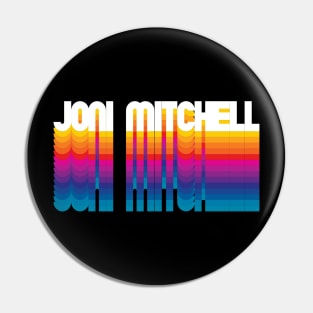 Retro Joni Proud Personalized Name Gift Retro Rainbow Style Pin