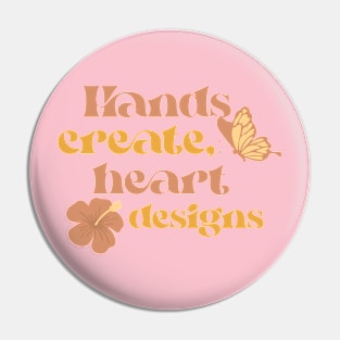 Hands create, heart designs Pin
