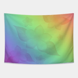 Tropical Hawaiian Rainbow Flowers Tapestry