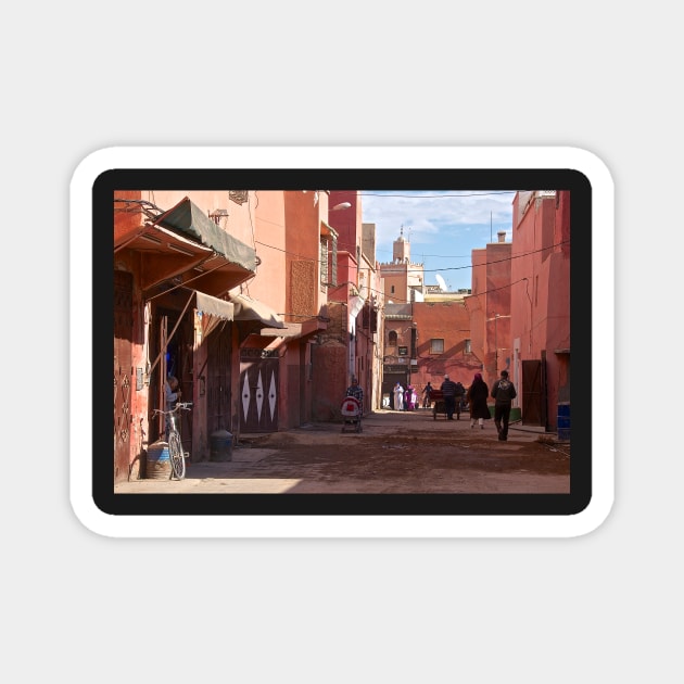 Marrakech - Street life Magnet by rollier