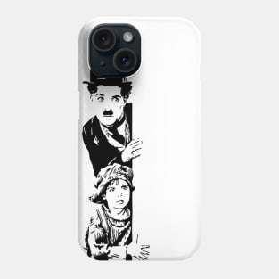 Chaplin and Boy Silhouette Phone Case