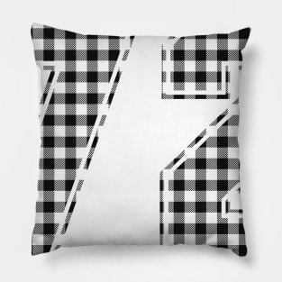 Plaid Number - 72 - Dark Pillow