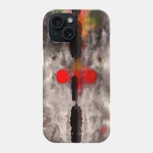 Red sunset abstract painting Phone Case