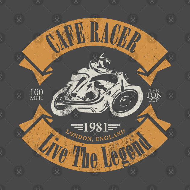 Cafe Racer London (Front & Back logo - distressed) by TCP