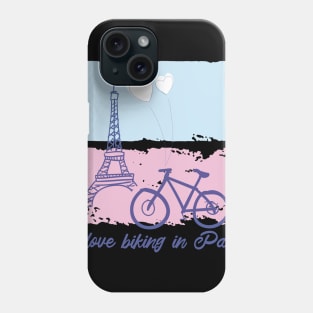 Biking In Paris Phone Case