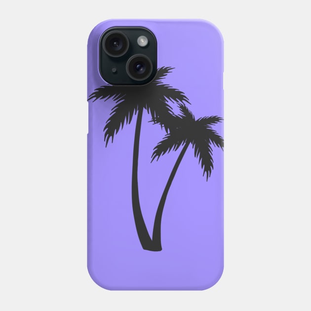 Purple palm trees Phone Case by Jasmwills