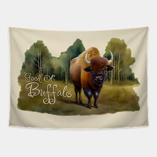 Good Ol' Buffalo - If you used to be a Buffalo, a Good Old Buffalo too, you'll find this bestseller critter storybook design with slogan perfect. Tapestry