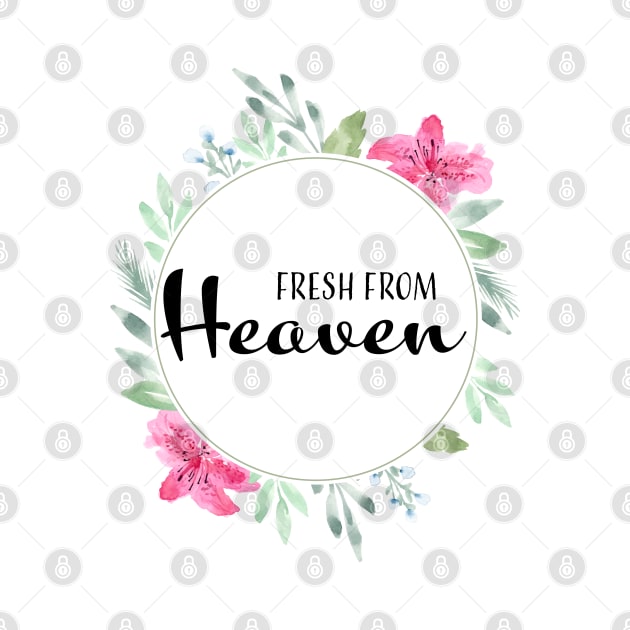 Fresh from Heaven Watercolor wreath by Harpleydesign