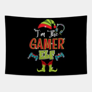 I_m The Gamer Elf Christmas Xmas Party Family Matching Kids Shirt Tapestry