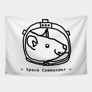 Space Commander Rat Astronaut Portrait Tapestry
