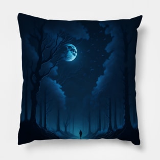 night forest design Pillow