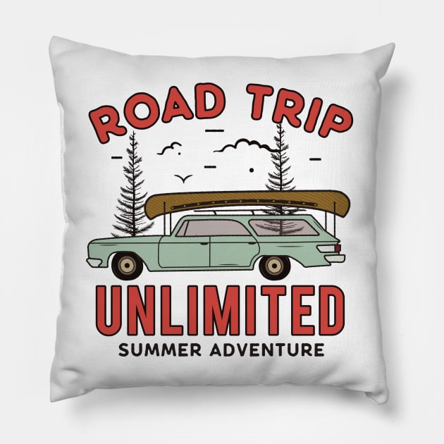 Road Trip Unlimited Pillow by busines_night